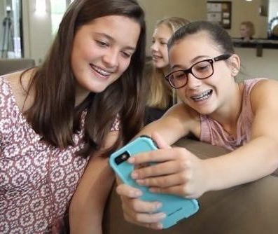 Girls with Phone Selfie